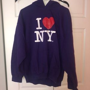 Purple I love New York sweat shirt
